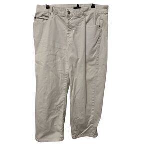 Eileen Fisher Jeans Adult Size 10 White Straight Leg‎ Stretch Casual Womens